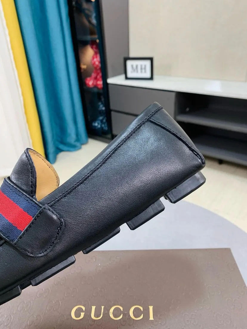 Men's men's shoes 💰458🌹🌹 Comes with packaging [GUCCI Gucci] original men's casual beanie shoes, original Italian imported special material cowhide embossing➕real first-layer sheepskin lining; equipped with precision stitching to highlight low-key luxury. The comfortable sole design maximizes the comfort and anti-slip properties of the shoe. The shoe shape is dignified and the low-key charm is not concealed! Natural and free new urbanism, code number: 38-44